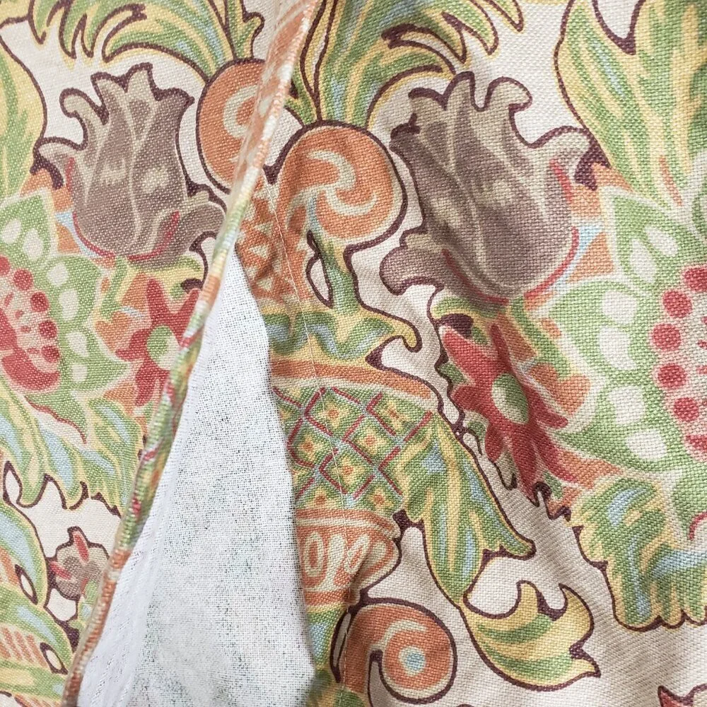 Pair of Pottery Barn Simone Jacobean Linen Cotton Standard Pillow Shams